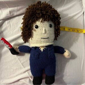 Micheal Myers hand crochet doll 16 inch tall